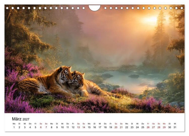 Produktbild: Wild.Edel.Stark. - Im Bann der Tiger (Wandkalender 2027 DIN A4 quer), CALVENDO Monatskalender