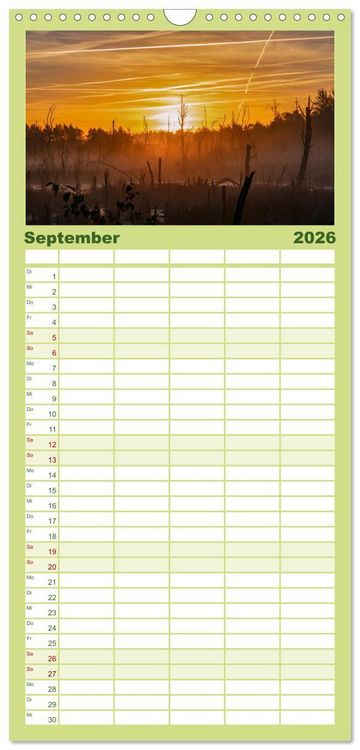 Produktbild: Familienplaner 2026 - Hohes Moor Oldendorf mit 5 Spalten (Wandkalender, 21 x 45 cm) CALVENDO