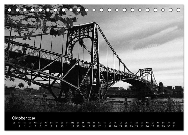 Produktbild: Kaiser-Wilhelm-Br&uuml;cke Wilhelmshaven (Tischkalender 2026 DIN A5 quer), CALVENDO Monatskalender