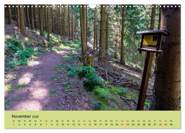 Produktbild: Pilgern im Waldecker Upland (Wandkalender 2026 DIN A3 quer), CALVENDO Monatskalender