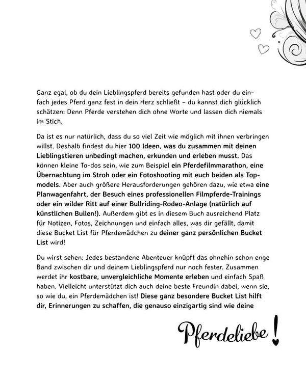 Produktbild: Die Bucket List f&uuml;r Pferdem&auml;dchen