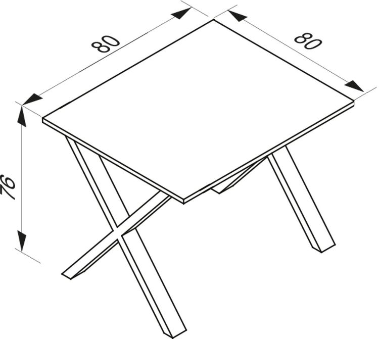 Produktbild: Premium Holz Esstisch K&uuml;chentisch Xona X 80x80