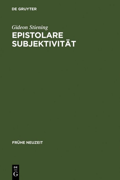 Produktbild: Epistolare Subjektivit&auml;t