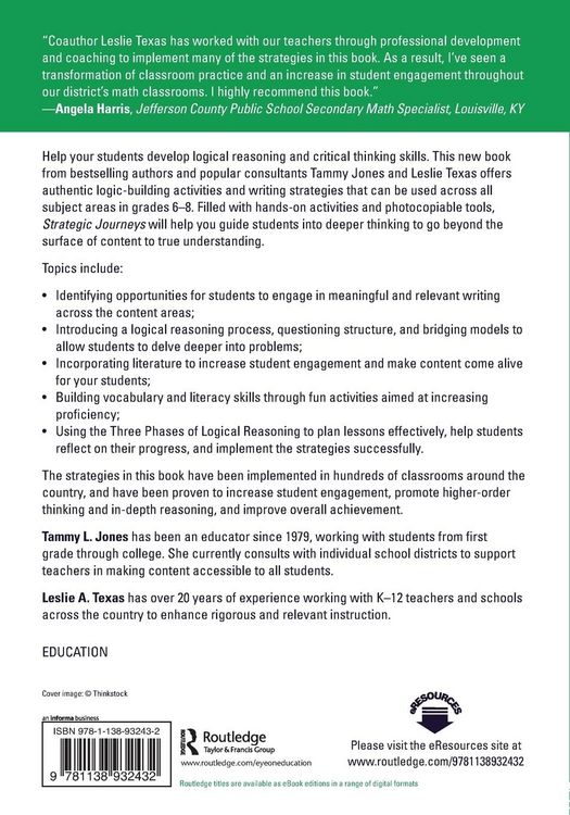 Produktbild: Strategic Journeys for Building Logical Reasoning, 6-8