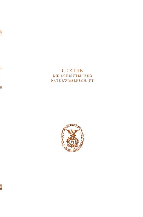 Produktbild: Goethe. Die Schriften zur Naturwissenschaft (Leopoldina)