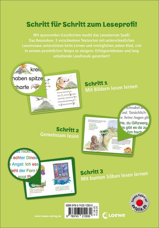 Produktbild: Lesenlernen in 3 Schritten - Die sch&ouml;nsten Dinogeschichten