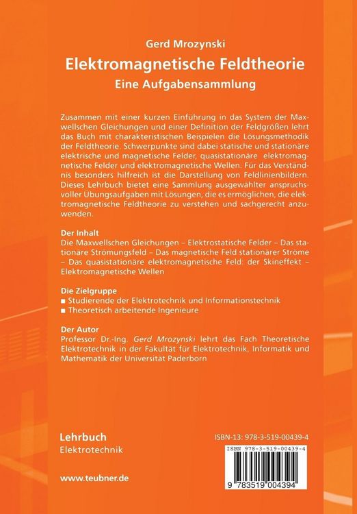 Produktbild: Elektromagnetische Feldtheorie