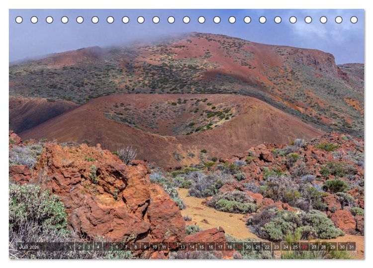 Produktbild: Vulkaninsel im Atlantik, Teneriffa (Tischkalender 2026 DIN A5 quer), CALVENDO Monatskalender