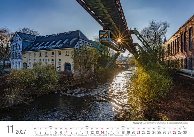 Produktbild: Wuppertal 2027 Bildkalender A3 Spiralbindung