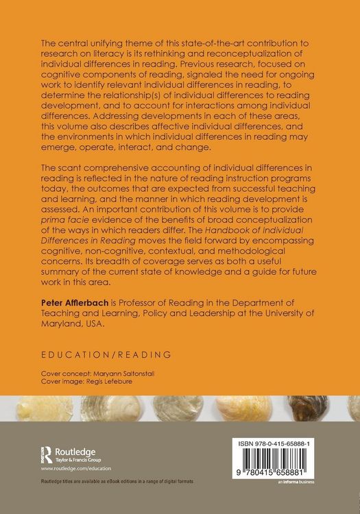Produktbild: Handbook of Individual Differences in Reading