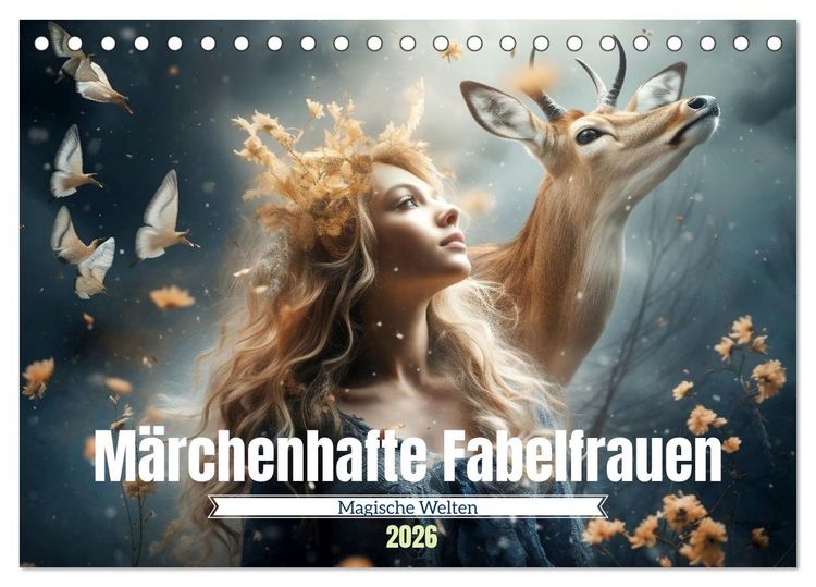Produktbild: M&auml;rchenhafte Fabelfrauen (Tischkalender 2026 DIN A5 quer), CALVENDO Monatskalender