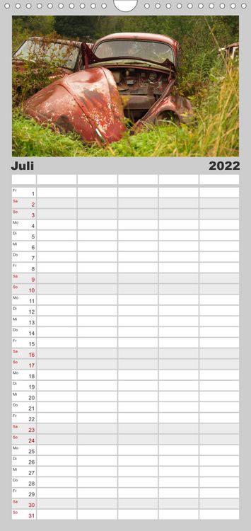Produktbild: Familienplaner Rostende Legenden (Wandkalender 2022 , 21 cm x 45 cm, hoch)