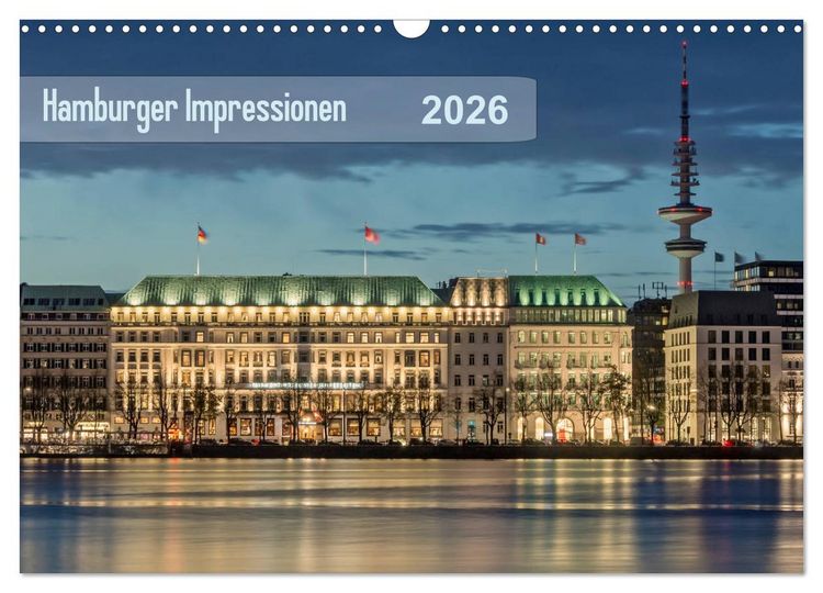 Produktbild: Hamburger Impressionen 2026 (Wandkalender 2026 DIN A3 quer), CALVENDO Monatskalender