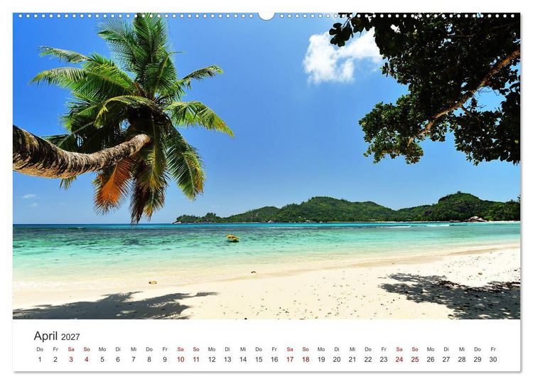 Produktbild: Traumstr&auml;nde der Seychellen (Wandkalender 2027 DIN A2 quer), CALVENDO Monatskalender