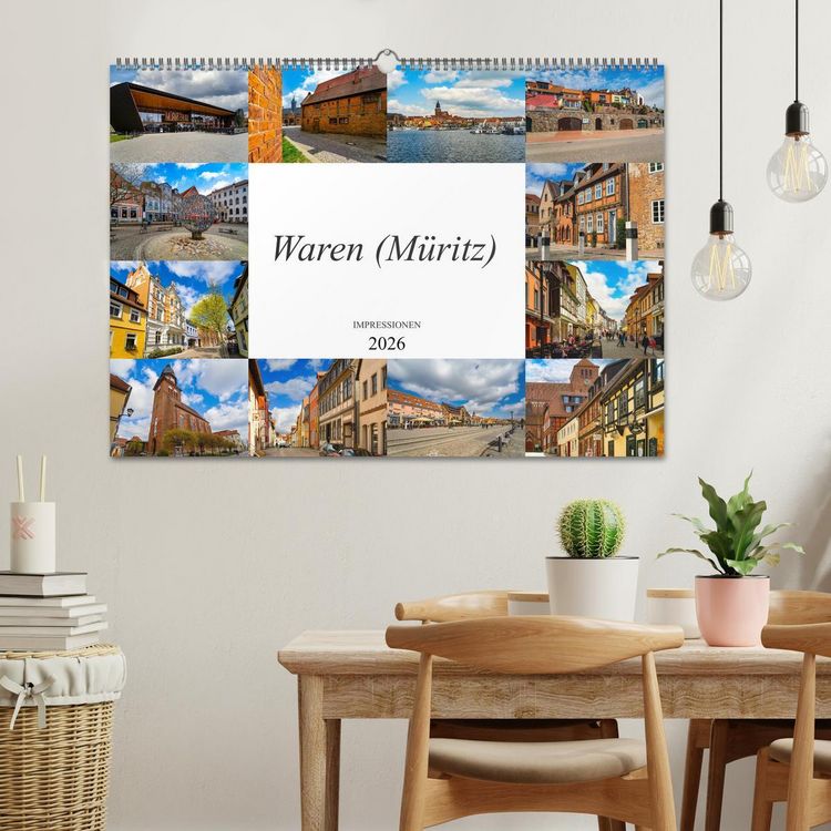 Produktbild: Waren M&uuml;ritz Impressionen (Wandkalender 2026 DIN A2 quer), CALVENDO Monatskalender