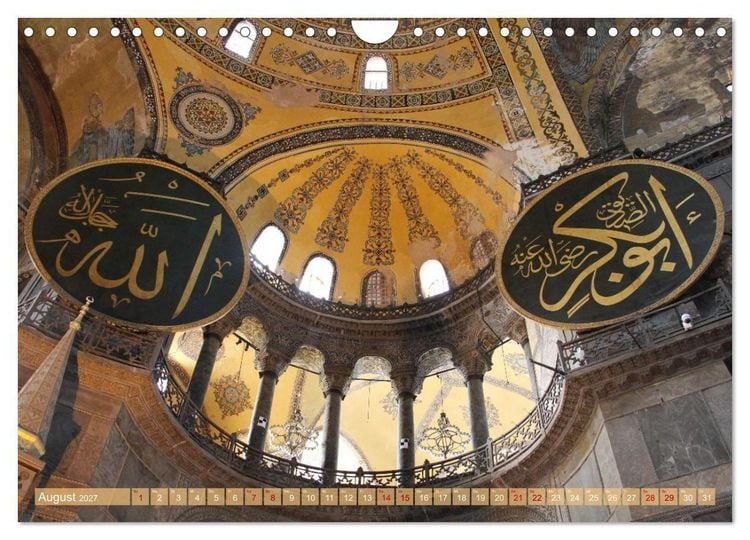Produktbild: Moscheen in Istanbul. Rund um die Hagia Sophia (Wandkalender 2027 DIN A4 quer), CALVENDO Monatskalender