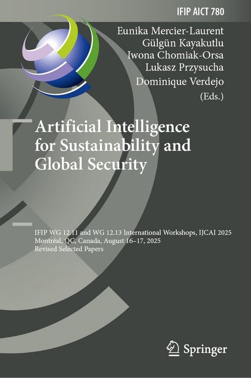 Produktbild: Artificial Intelligence for Sustainability and Global Security