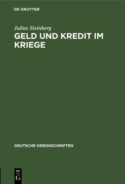 Produktbild: Geld und Kredit im Kriege