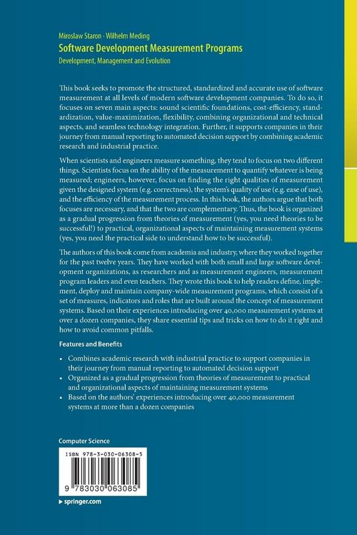 Produktbild: Software Development Measurement Programs