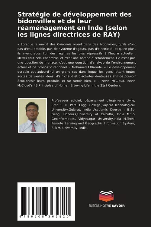 Produktbild: Strat&eacute;gie de d&eacute;veloppement des bidonvilles et de leur r&eacute;am&eacute;nagement en Inde (selon les lignes directrices de RAY)