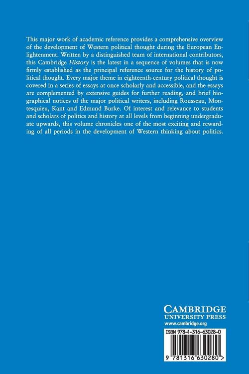 Produktbild: The Cambridge History of Eighteenth-Century Political Thought