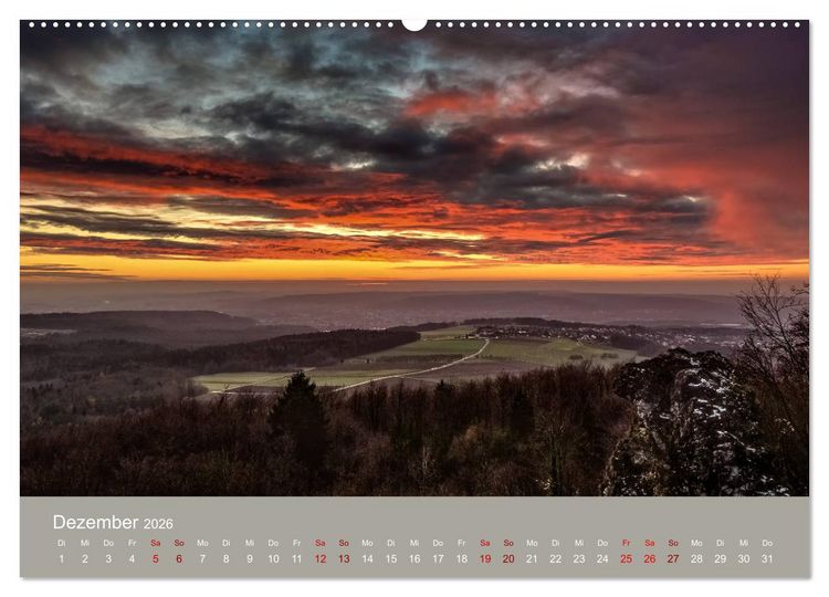 Produktbild: Sch&ouml;ne Aussichten in die Fr&auml;nkische Schweiz (hochwertiger Premium Wandkalender 2026 DIN A2 quer), Kunstdruck in Hochglanz