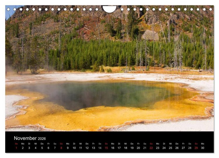 Produktbild: Yellowstone Impressionen (Wandkalender 2026 DIN A4 quer), CALVENDO Monatskalender