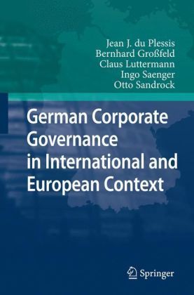 Produktbild: German Corporate Governance in International and European Context