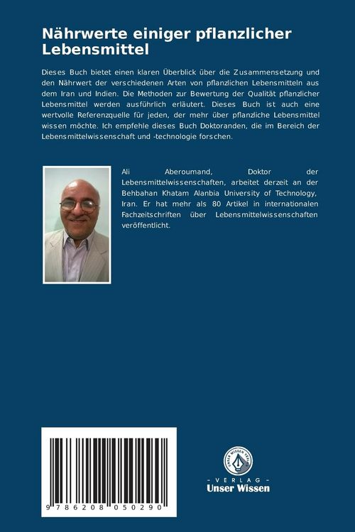 Produktbild: N&auml;hrwerte einiger pflanzlicher Lebensmittel