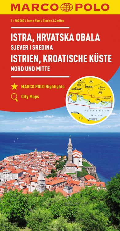 Produktbild: MARCO POLO Regionalkarte Kroatische K&uuml;ste Nord und Mitte 1:200.000