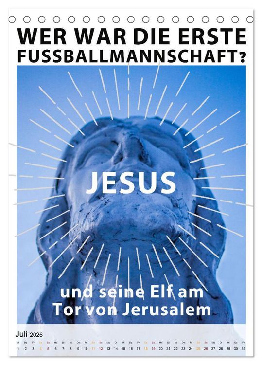 Produktbild: Ich mag Fu&szlig;ball&hellip; und vielleicht drei Leute. Spr&uuml;che und Weisheiten vom Spielfeldrand (Tischkalender 2026 DIN A5 hoch), CALVENDO Monatskalender