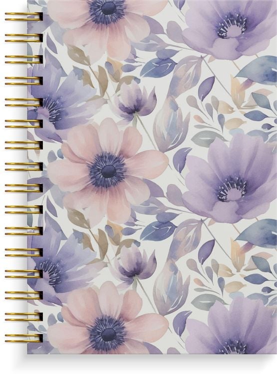 Produktbild: Burde Notizbuch A5 lilac flowers
