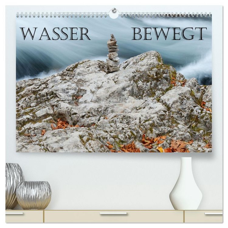 Produktbild: Wasser bewegt - Wasserf&auml;lle und Stromschnellen (hochwertiger Premium Wandkalender 2026 DIN A2 quer), Kunstdruck in Hochglanz