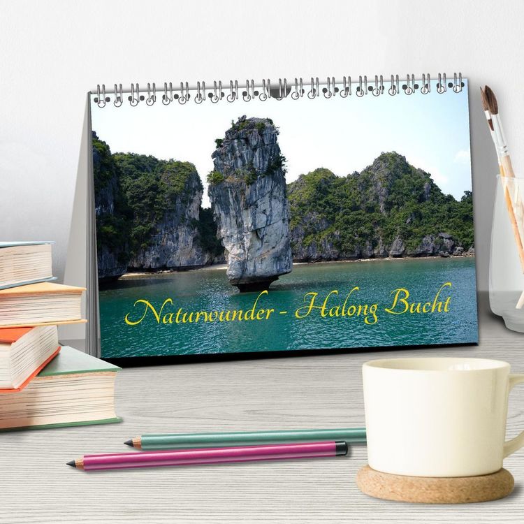 Produktbild: Naturwunder - Halong Bucht (Tischkalender 2027 DIN A5 quer), CALVENDO Monatskalender