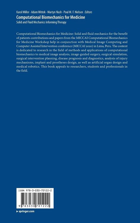 Produktbild: Computational Biomechanics for Medicine
