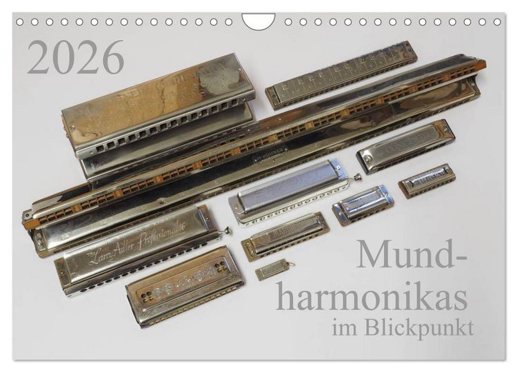 Produktbild: Mundharmonikas im Blickpunkt (Wandkalender 2026 DIN A4 quer), CALVENDO Monatskalender