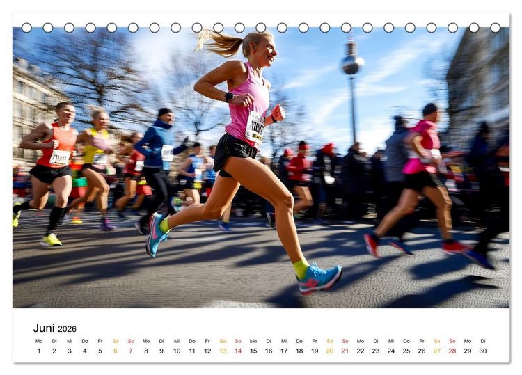 Produktbild: Marathon Power (Tischkalender 2026 DIN A5 quer), CALVENDO Monatskalender