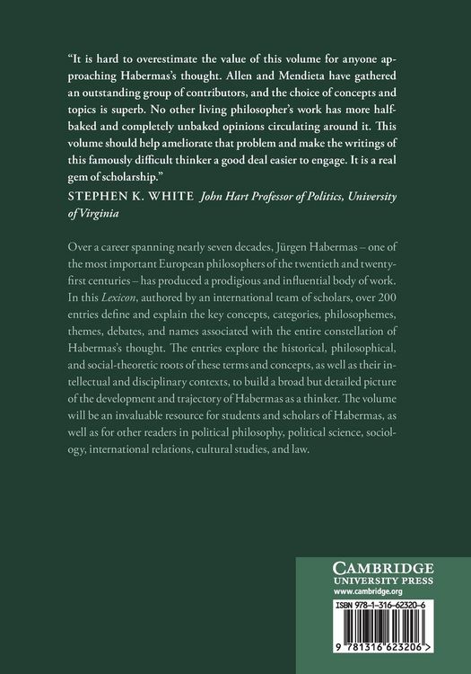Produktbild: The Cambridge Habermas Lexicon
