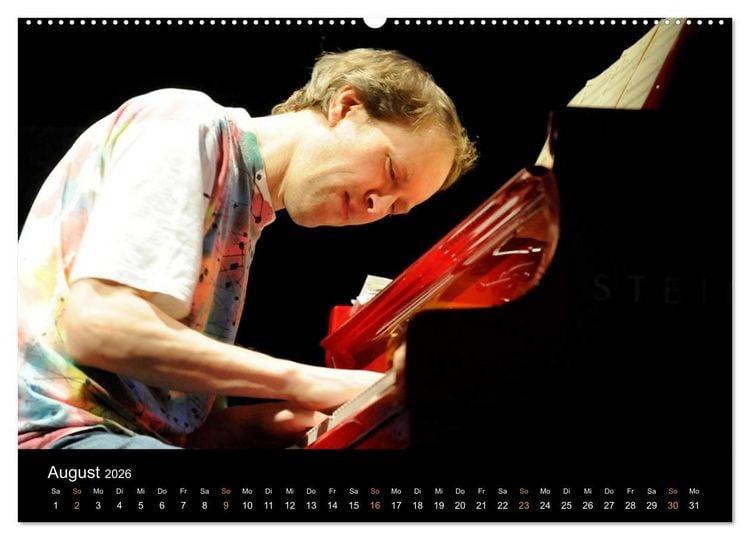 Produktbild: Jazz Pianisten 2026 (hochwertiger Premium Wandkalender 2026 DIN A2 quer), Kunstdruck in Hochglanz