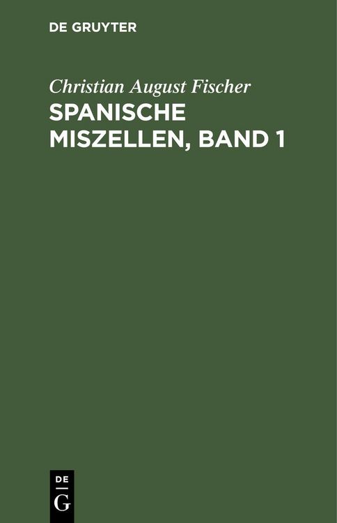 Produktbild: Spanische Miszellen, Band 1