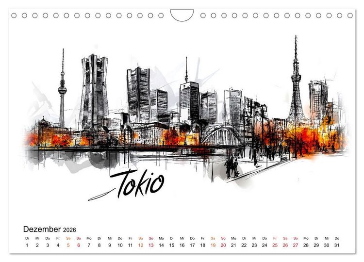 Produktbild: Weltst&auml;dte - ein Kalender f&uuml;r Entdecker (Wandkalender 2026 DIN A4 quer), CALVENDO Monatskalender