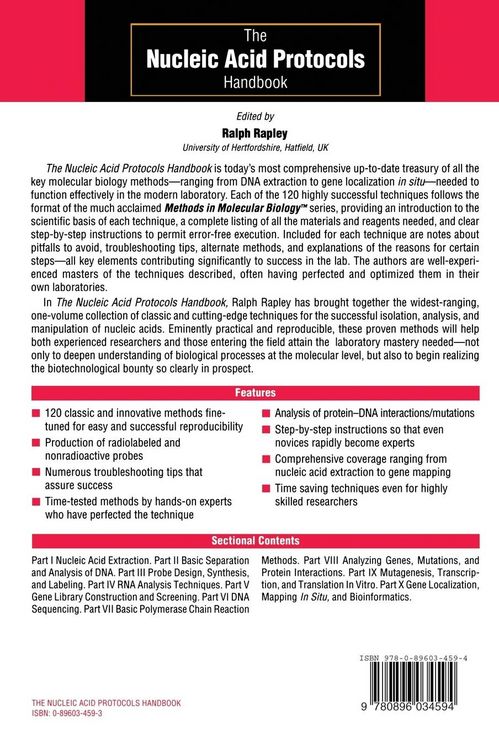 Produktbild: The Nucleic Acid Protocols Handbook