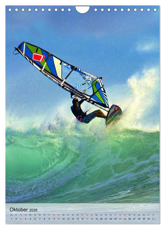 Produktbild: Windsurfen - Fun pur (Wandkalender 2026 DIN A4 hoch), CALVENDO Monatskalender
