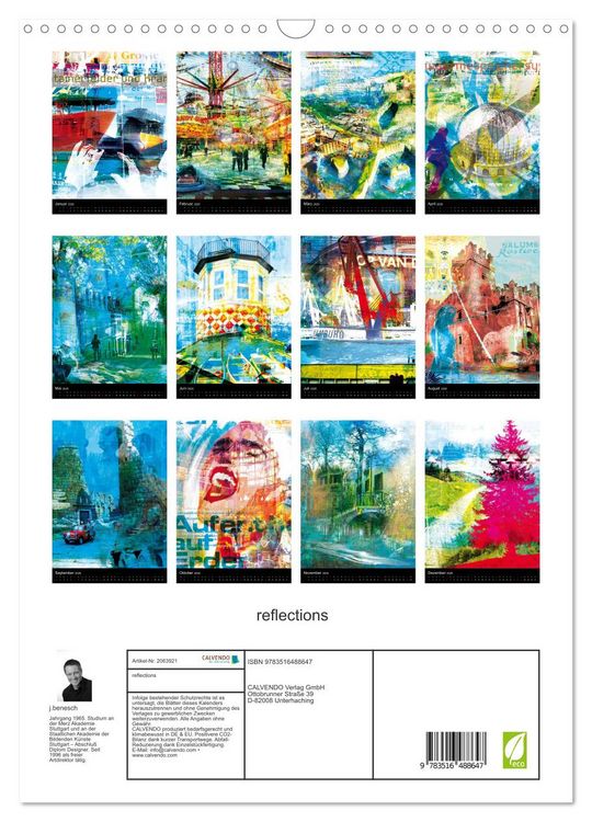 Produktbild: reflections (Wandkalender 2026 DIN A3 hoch), CALVENDO Monatskalender