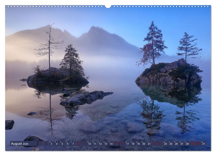 Produktbild: Bergstille - Landschaften, die ber&uuml;hren (Wandkalender 2026 DIN A2 quer), CALVENDO Monatskalender