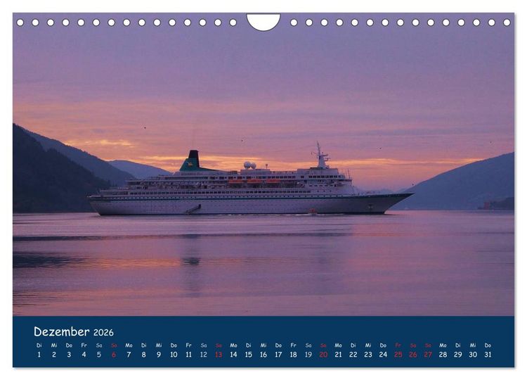 Produktbild: Traumschiffe im Norden (Wandkalender 2026 DIN A4 quer), CALVENDO Monatskalender