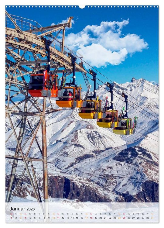 Produktbild: Nervenkitzel Seilbahn (Wandkalender 2026 DIN A2 hoch), CALVENDO Monatskalender
