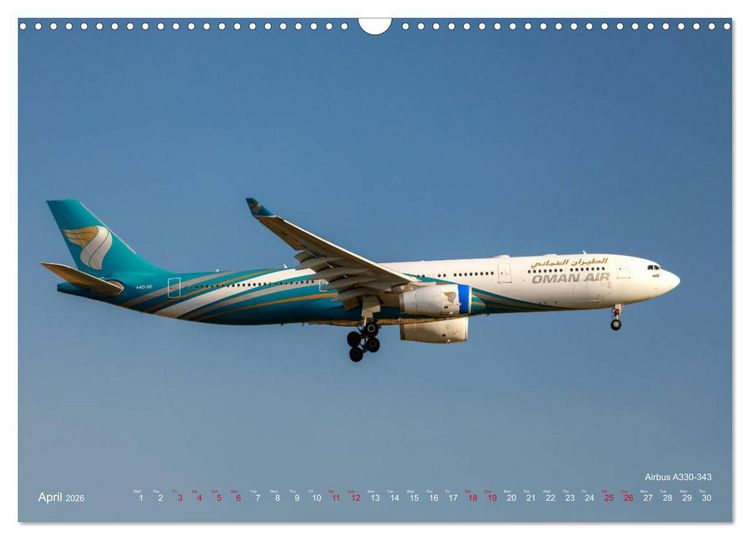 Produktbild: Airliners of the Middle East (Wall Calendar 2026 DIN A3 landscape), CALVENDO 12 Month Wall Calendar