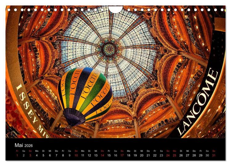 Produktbild: Paris - Impressionen einer Weltstadt (Wandkalender 2026 DIN A4 quer), CALVENDO Monatskalender