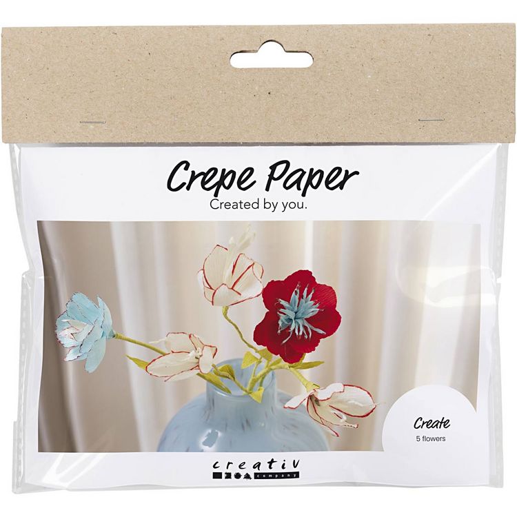 Produktbild: Creativ Company Mini Kreativ Set Krepppapier, Kreppblumen, Pastellfarben